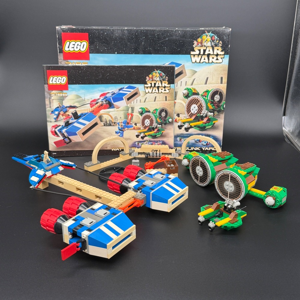 Lego Star Wars 7186 Watto's Junkyard Podracers Set W/ Box Manual READ NO WATTO